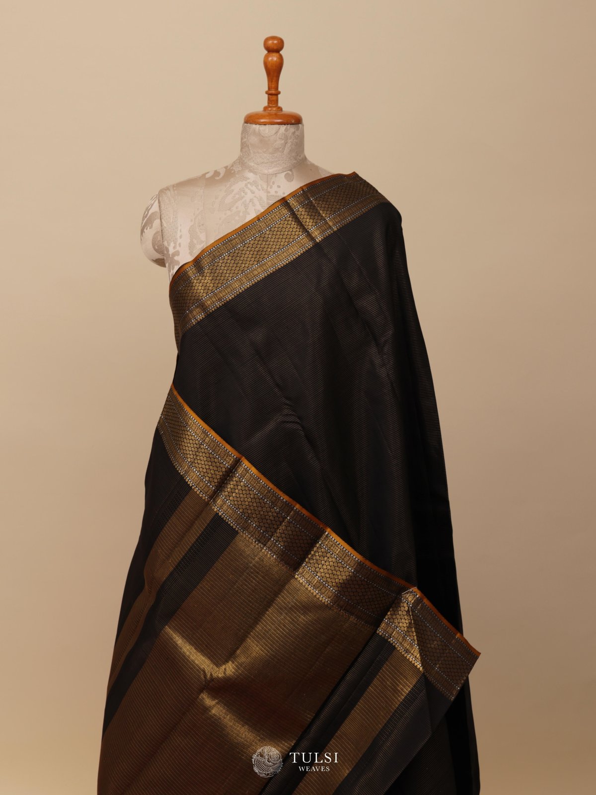 Black Kanjeevaram Silk Saree