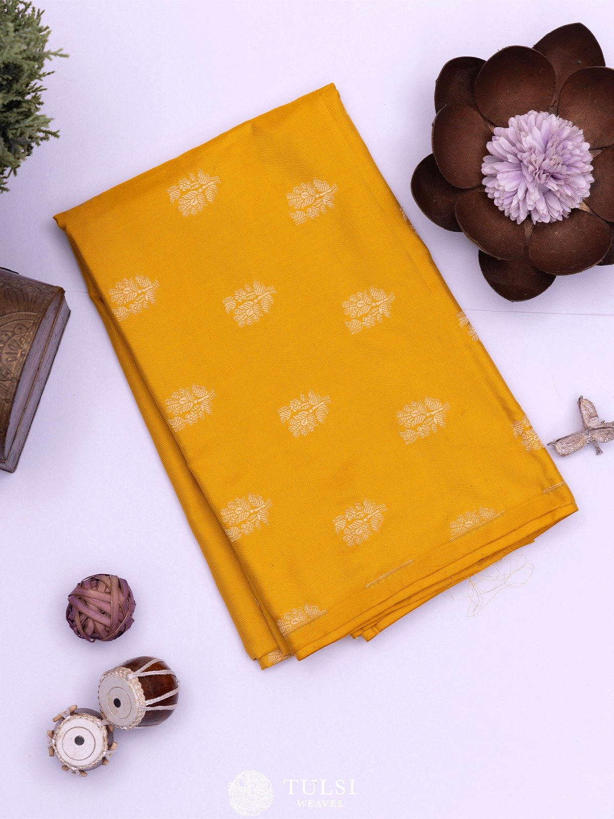 Yellow Banaras Silk Saree