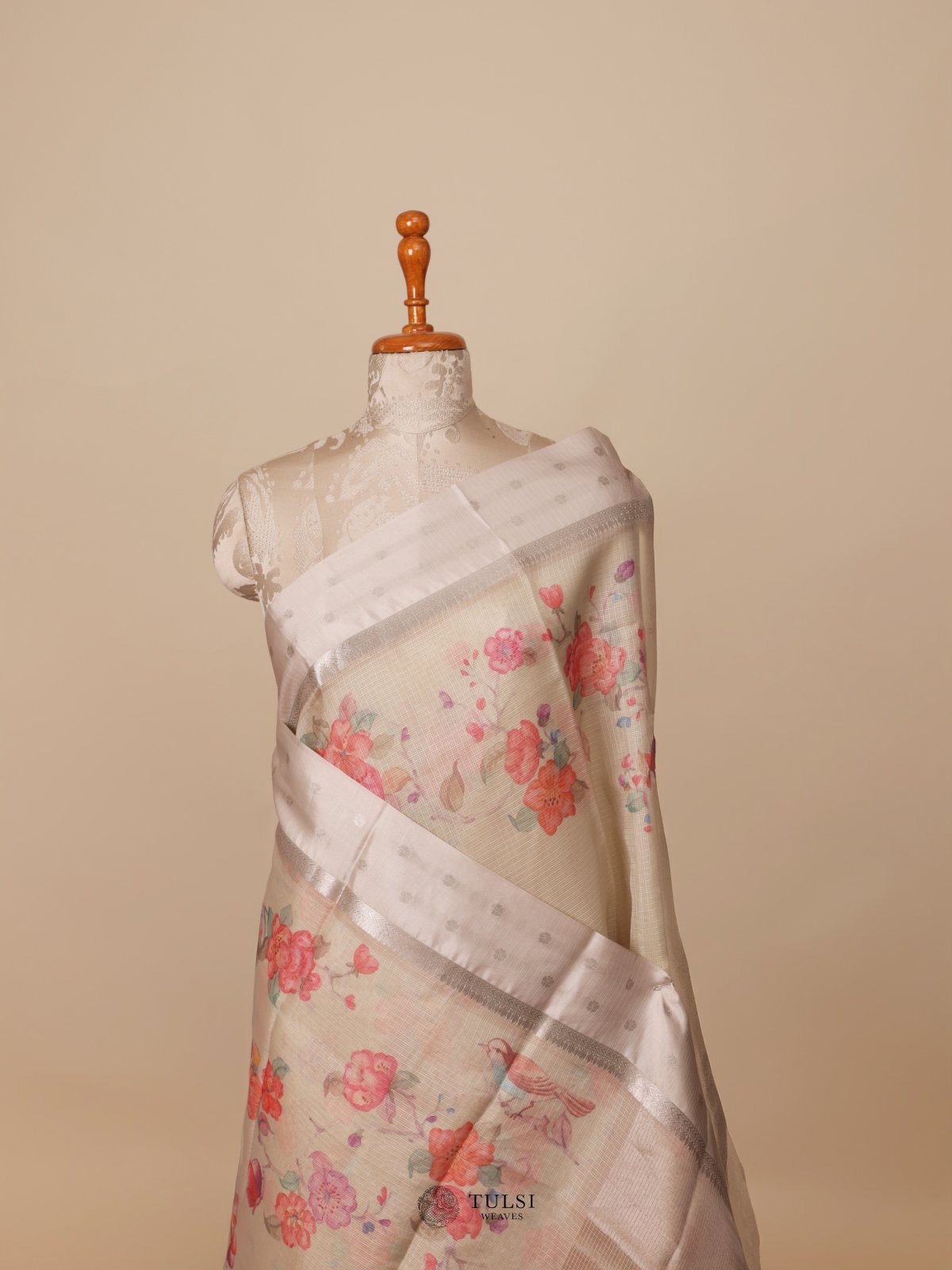 Beige Semi Kota Saree