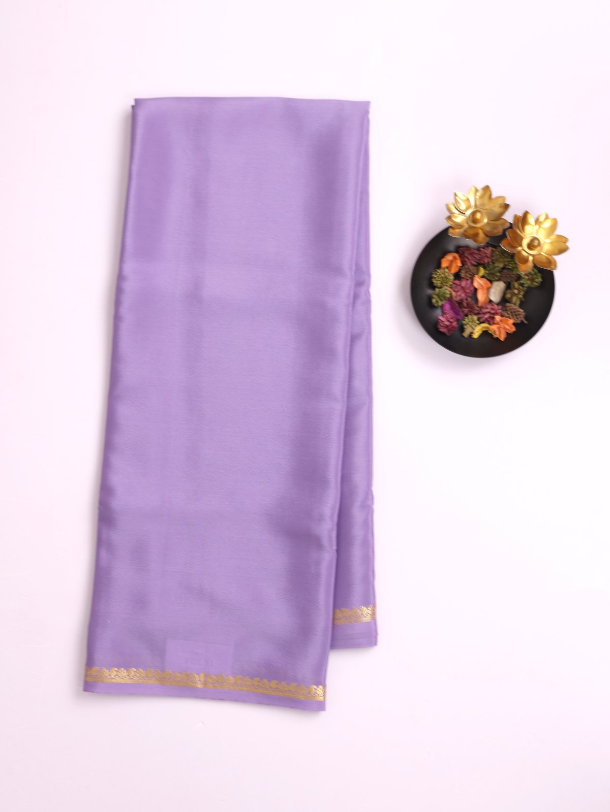 Lavender Mysore Silk Saree