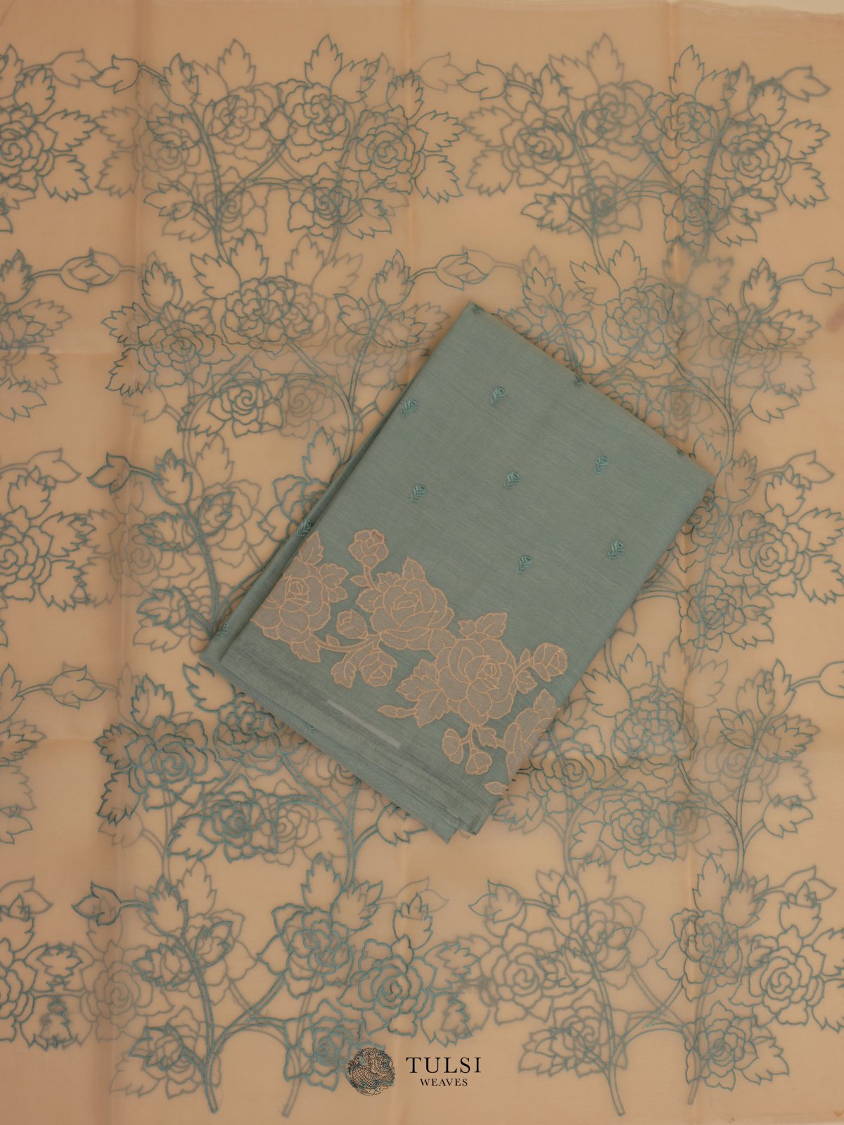 Light Blue Cotton Salwar Material