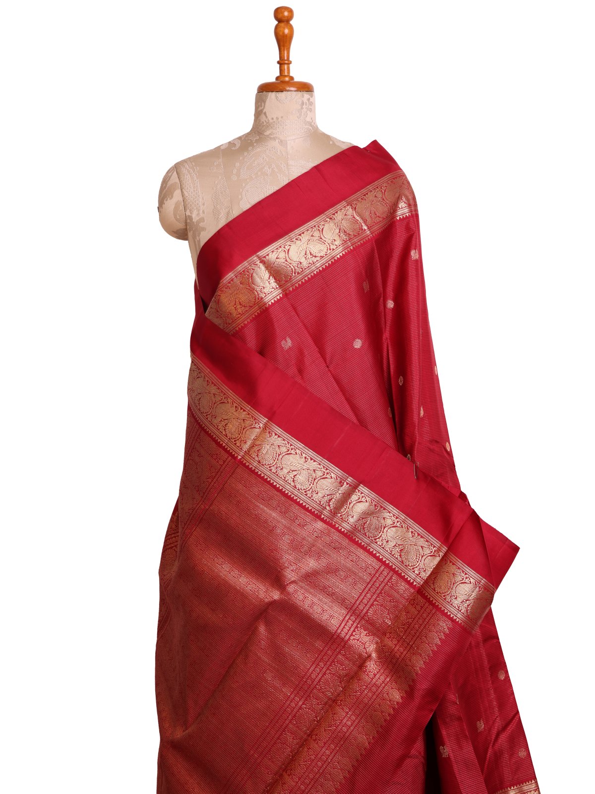 Araku Kanjeevaram Silk Saree with Self Zari Border