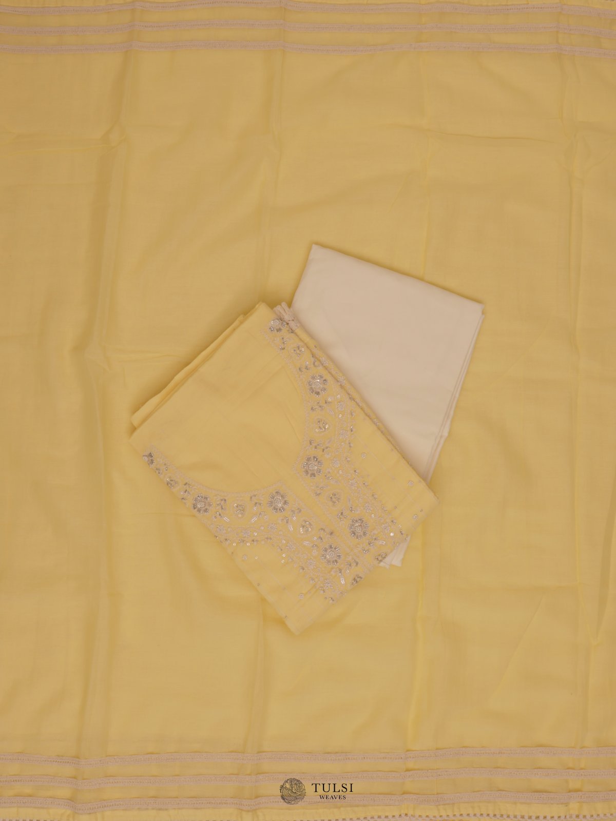 Yellow Cotton Salwar Material