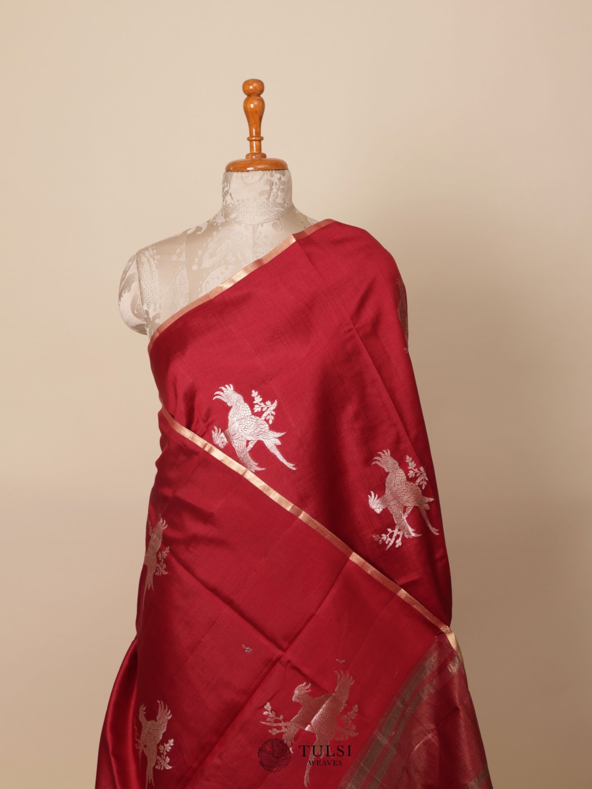 Red Chaniya Silk Saree