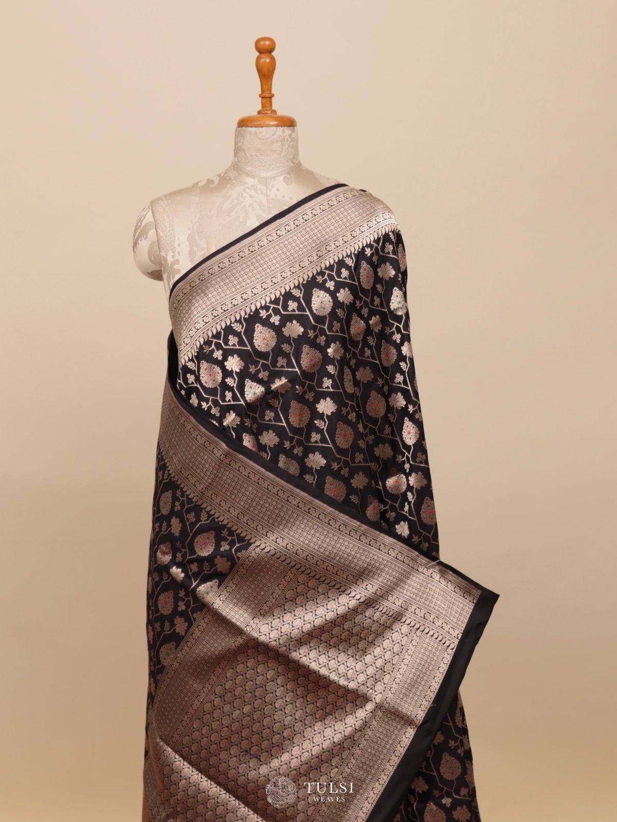 Black Banaras Silk Saree