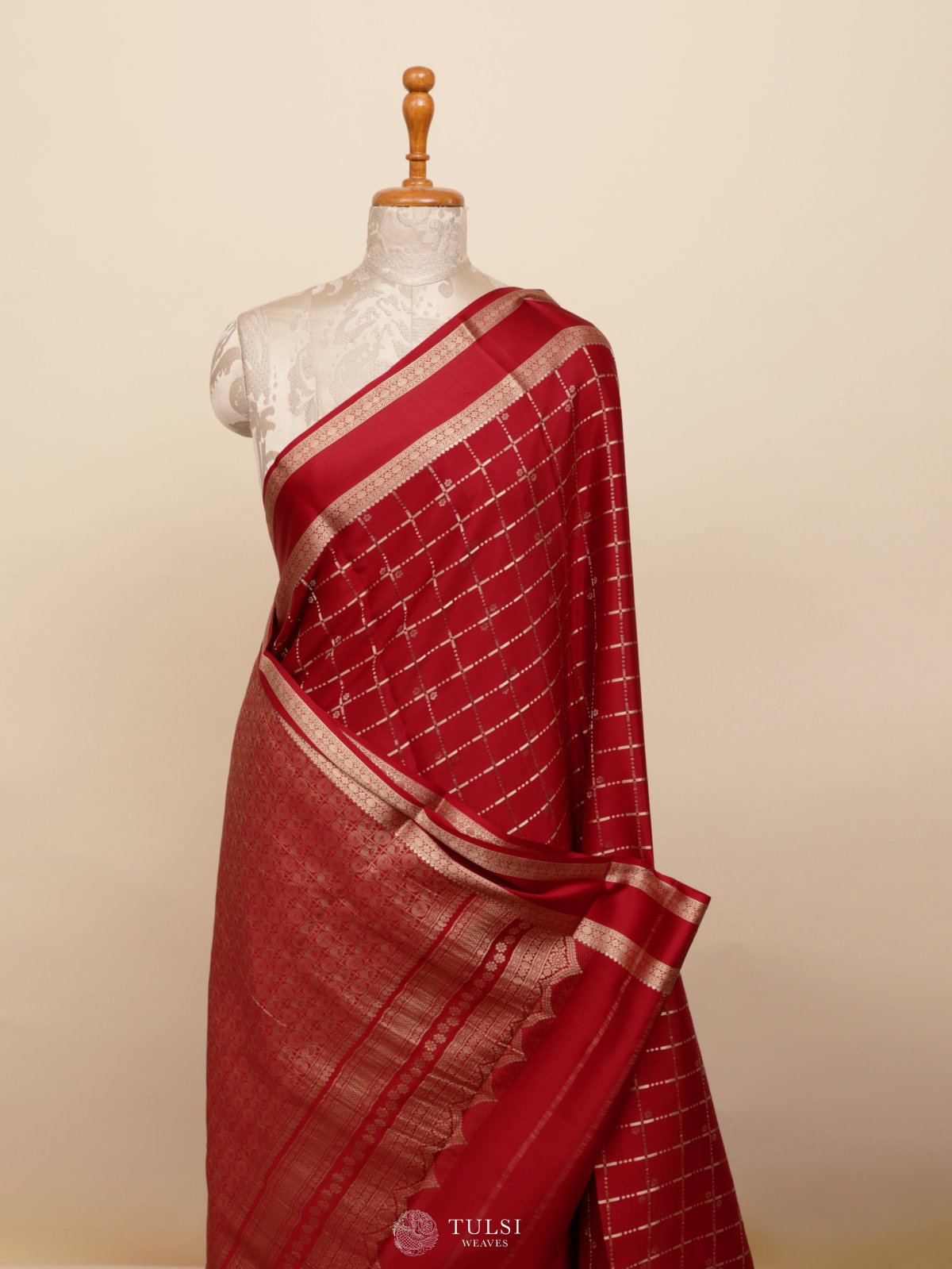 Red Mysore Silk Saree