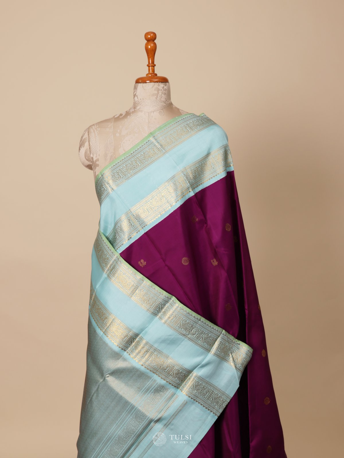 Purple Kanjeevaram Silk Saree