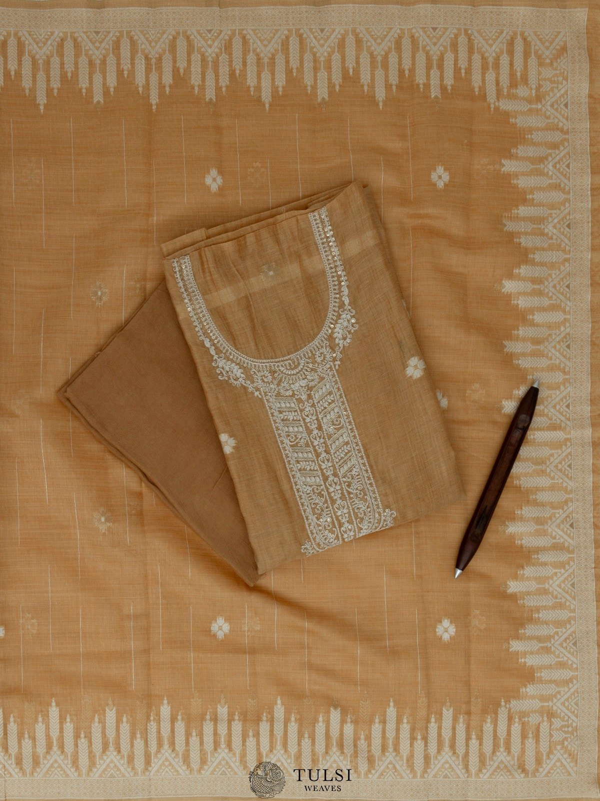 Clay Brown Cotton Salwar Material