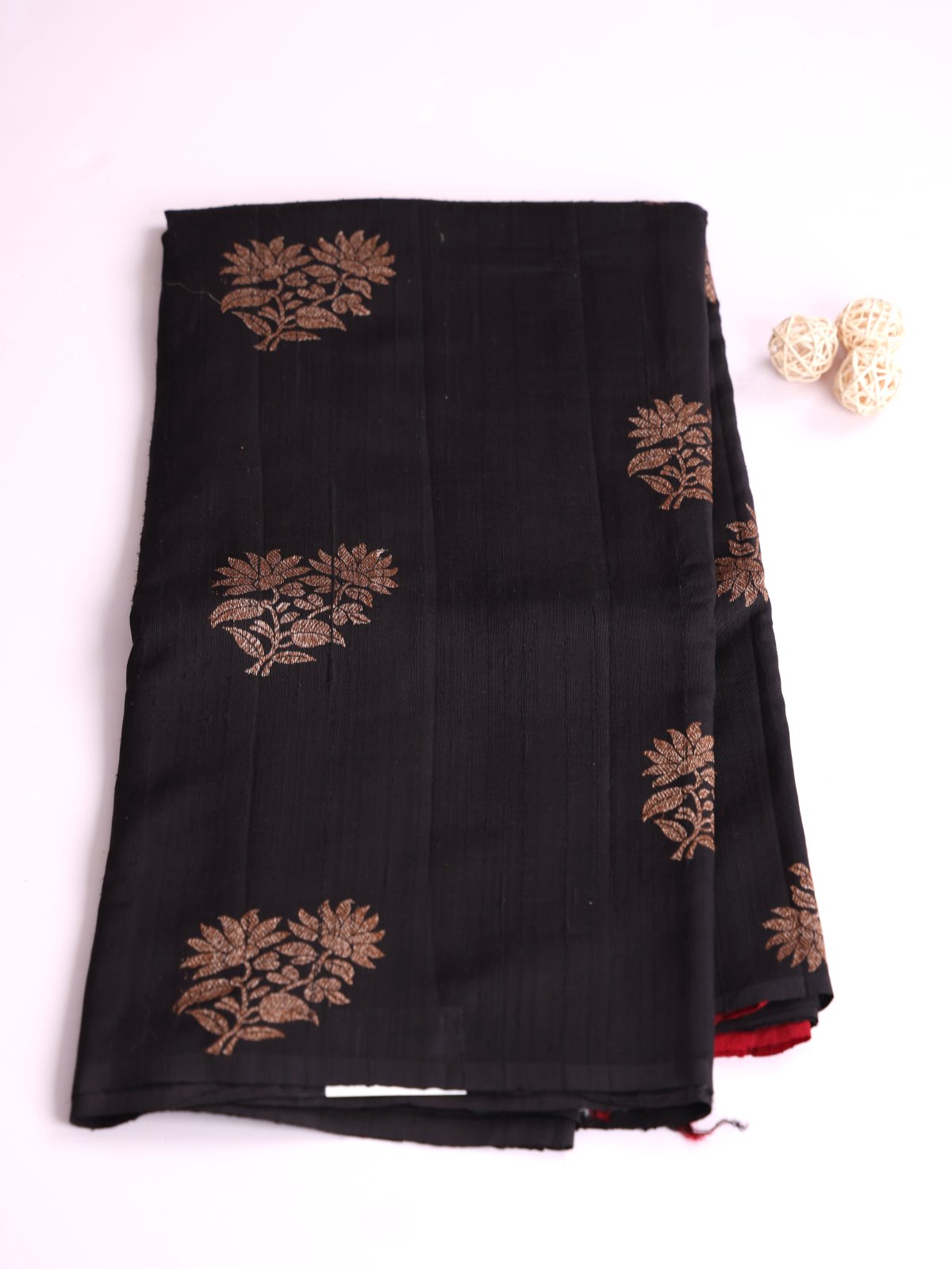 Black Banaras Tussar Silk Saree