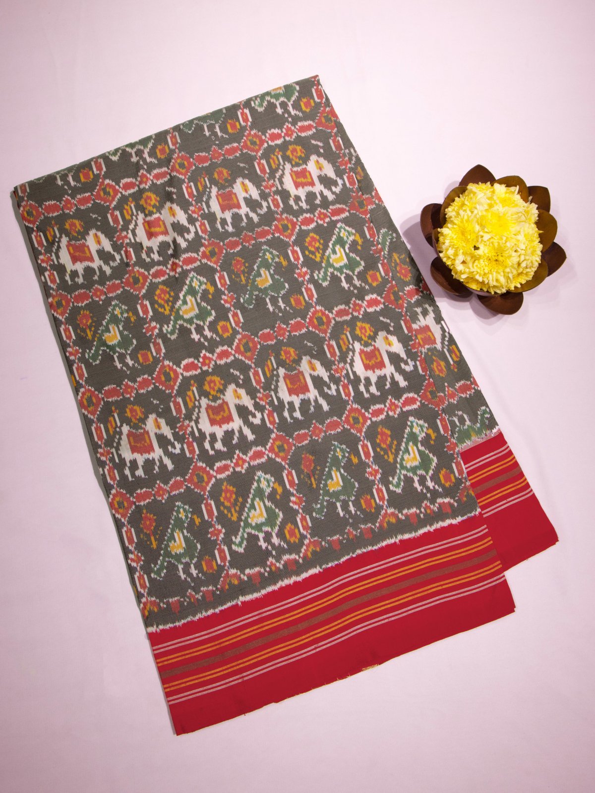 Multicolour Ikat silk Saree 