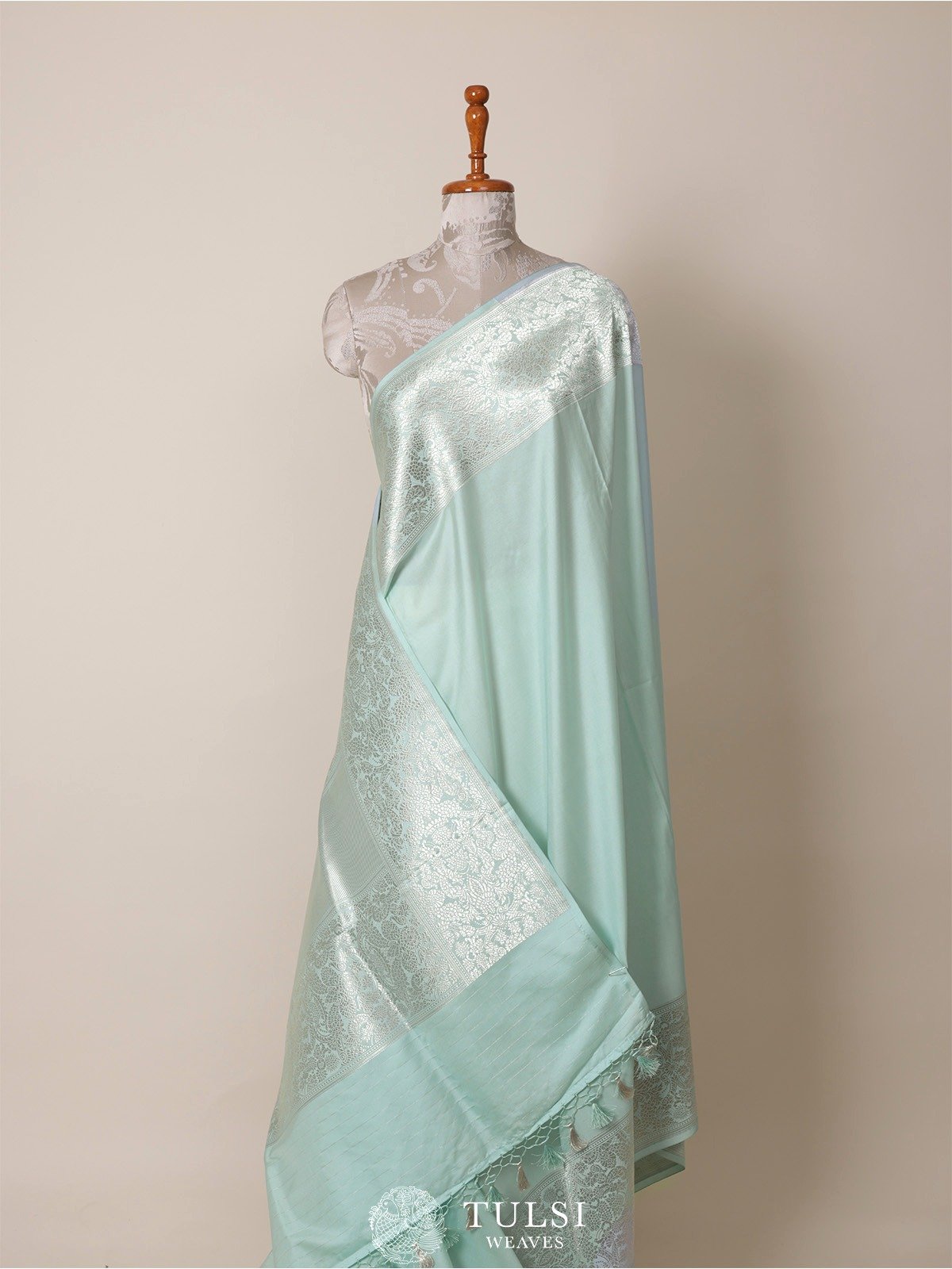 Cyan Mahsru Silk Saree