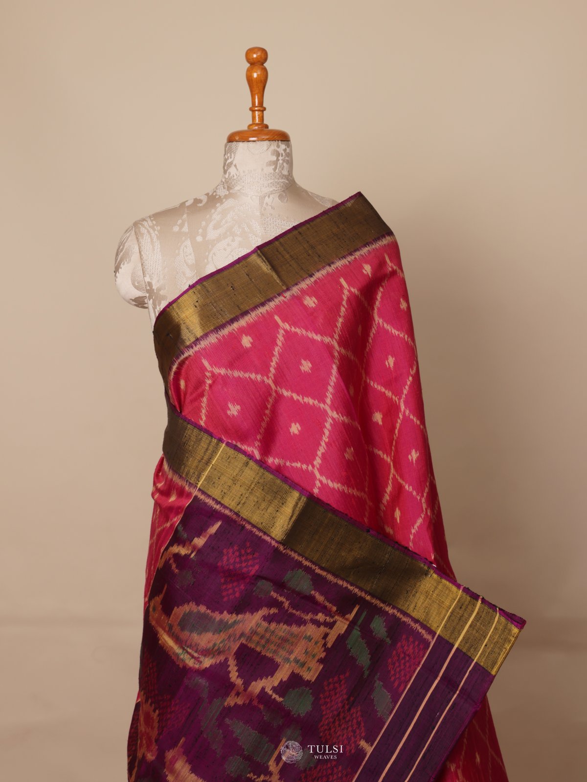 Pink Patola Silk Saree