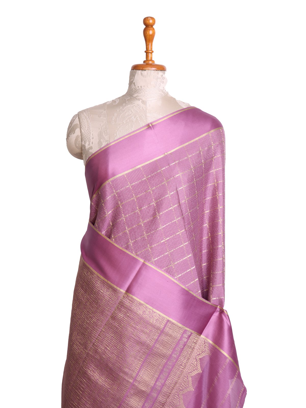 Lavender Mysore Silk Saree