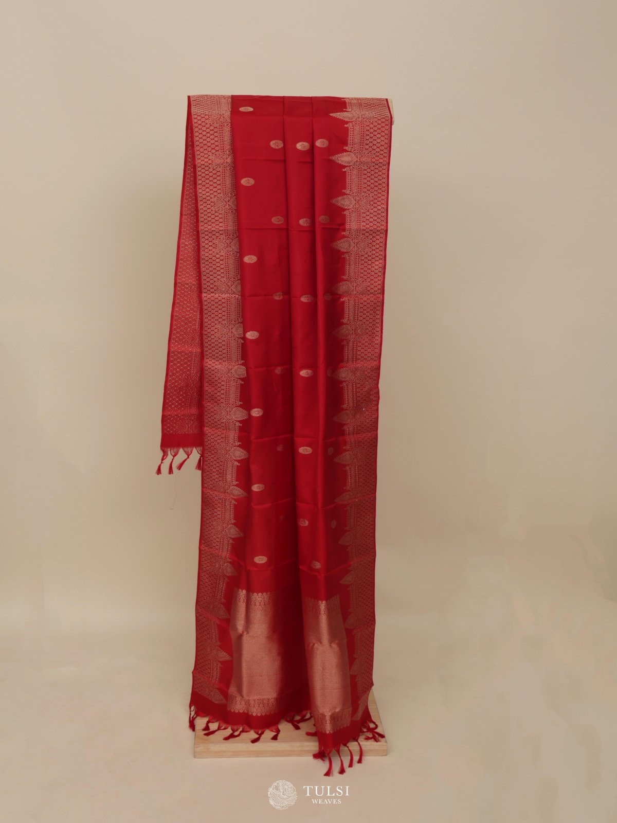 Red Kanjeevaram Silk Dupatta