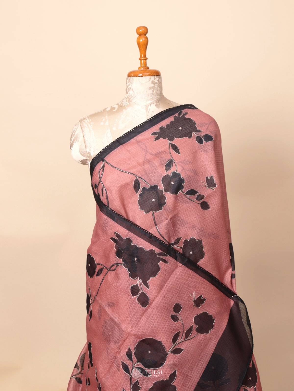 Light Maroon Semi Kota Saree