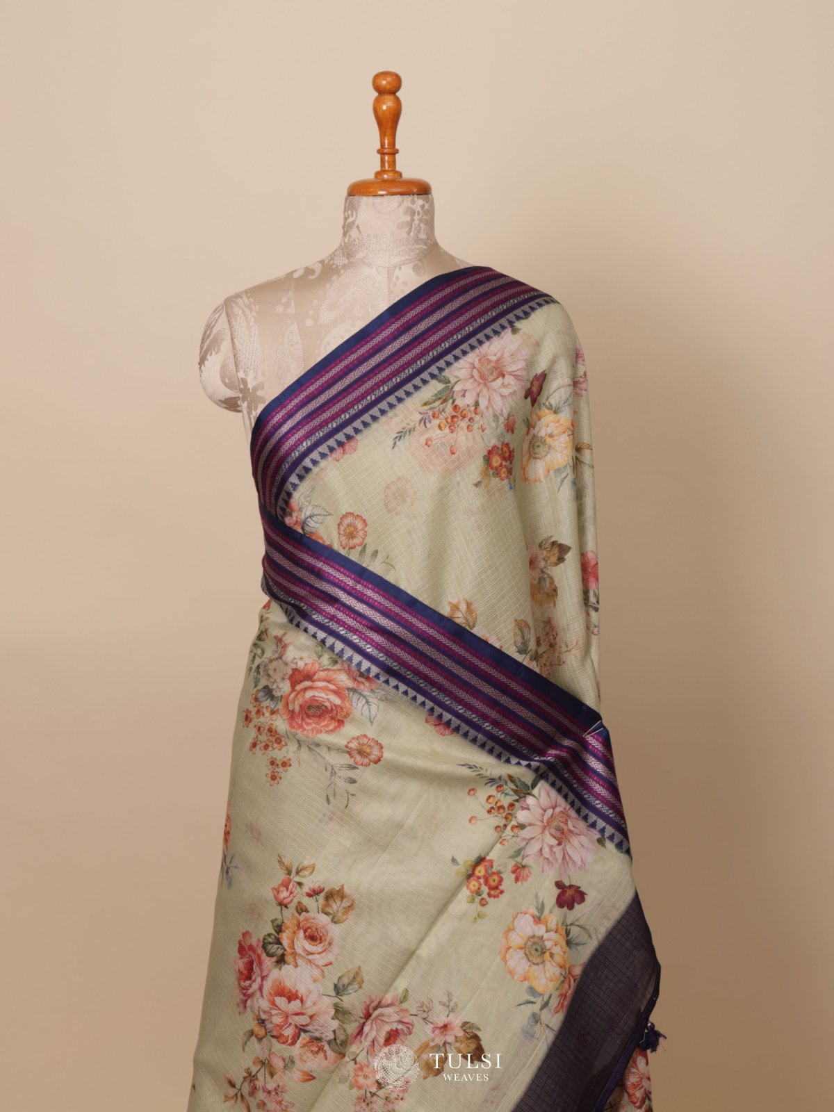 Light Green Semi Kota Saree
