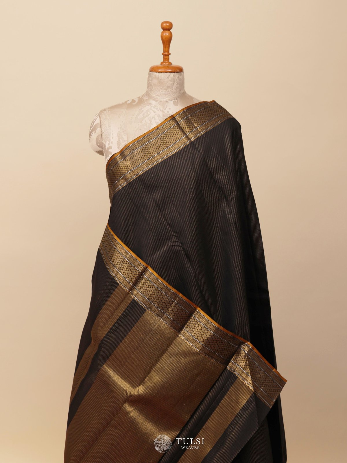 Black Kanjeevaram Silk Saree