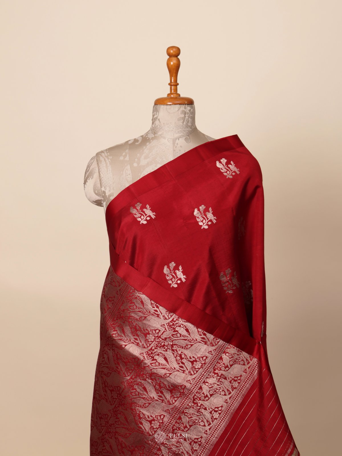 Red Mashru Silk Saree