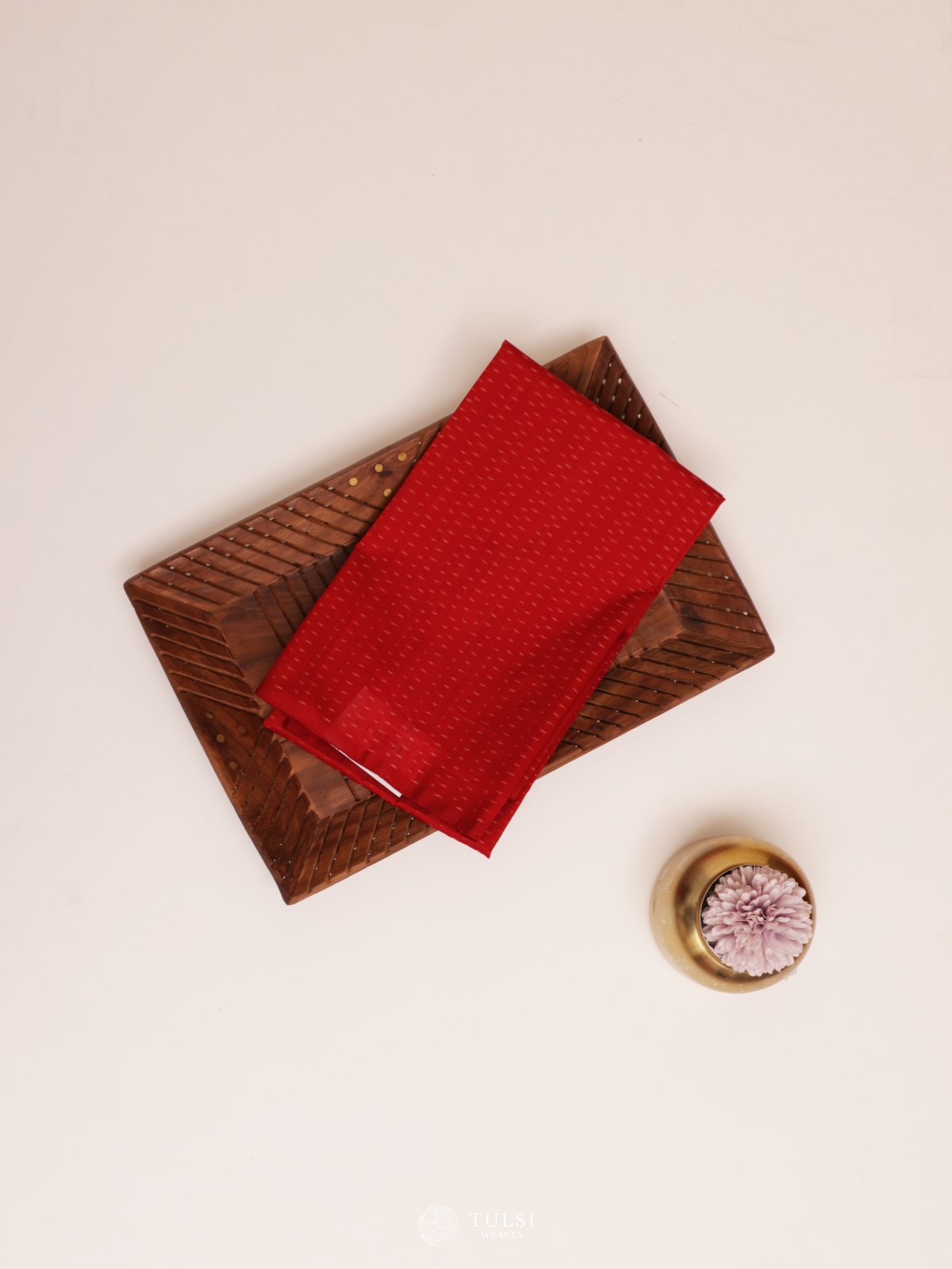 Maroon Ikat Blouse Material