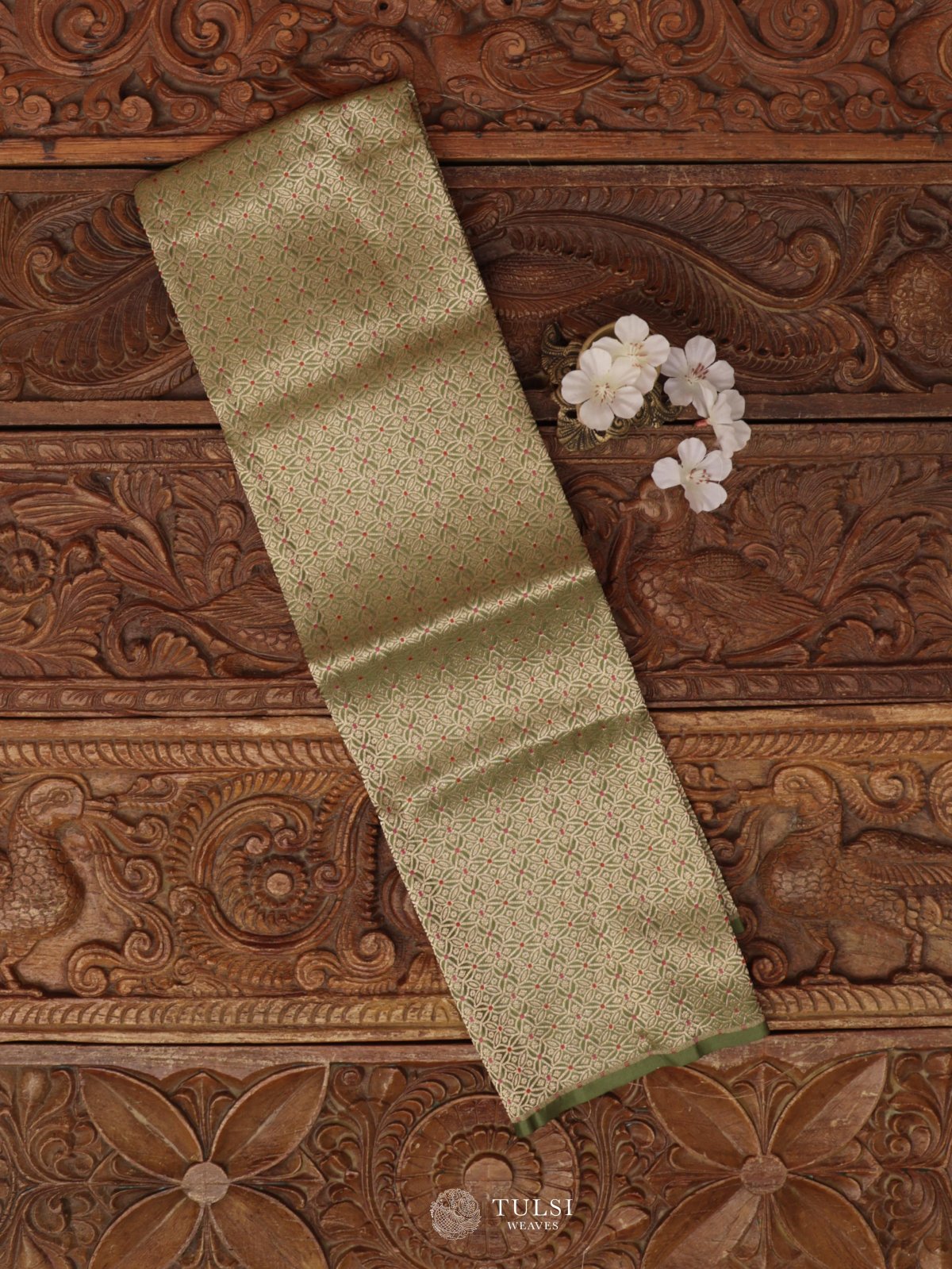 Green Banaras Silk Blouse