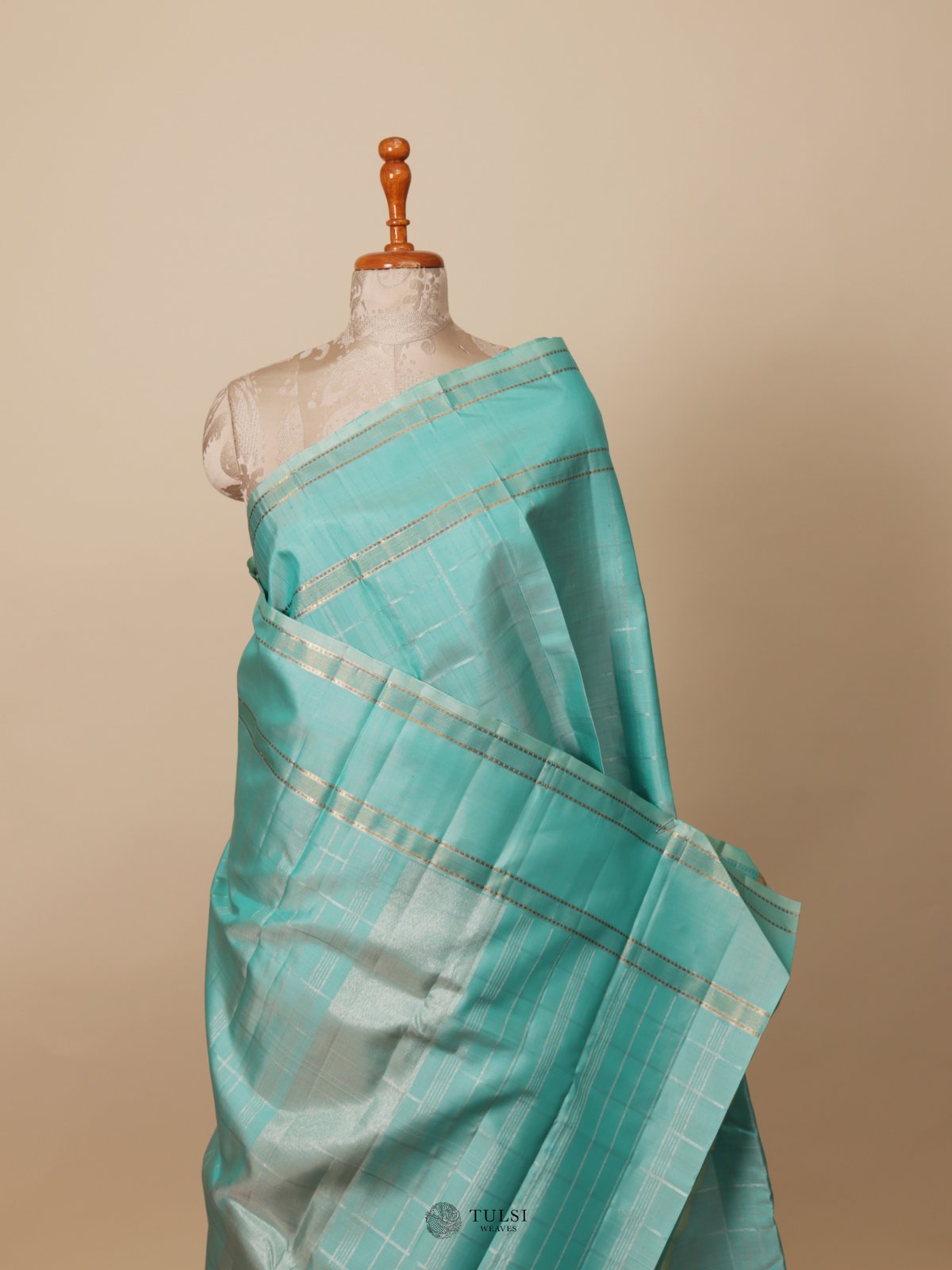 Light Blue Kanjeevaram Silk Saree