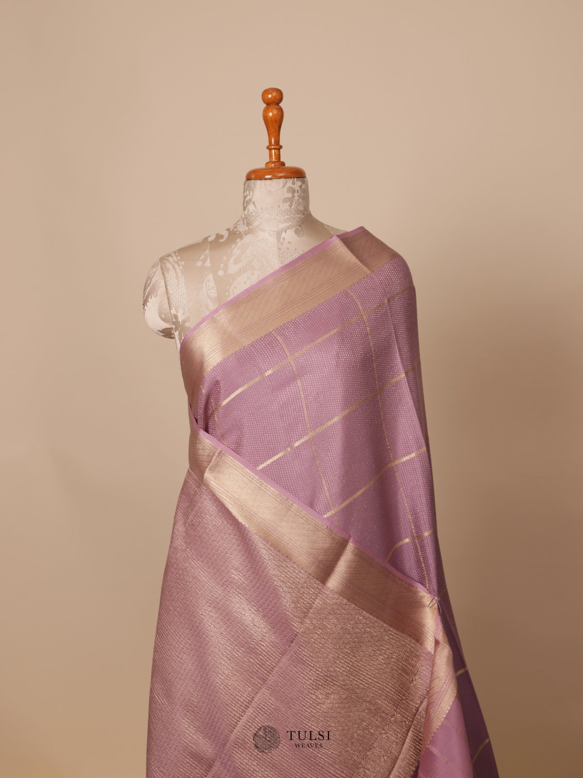 Lavender  Mysore Silk Saree