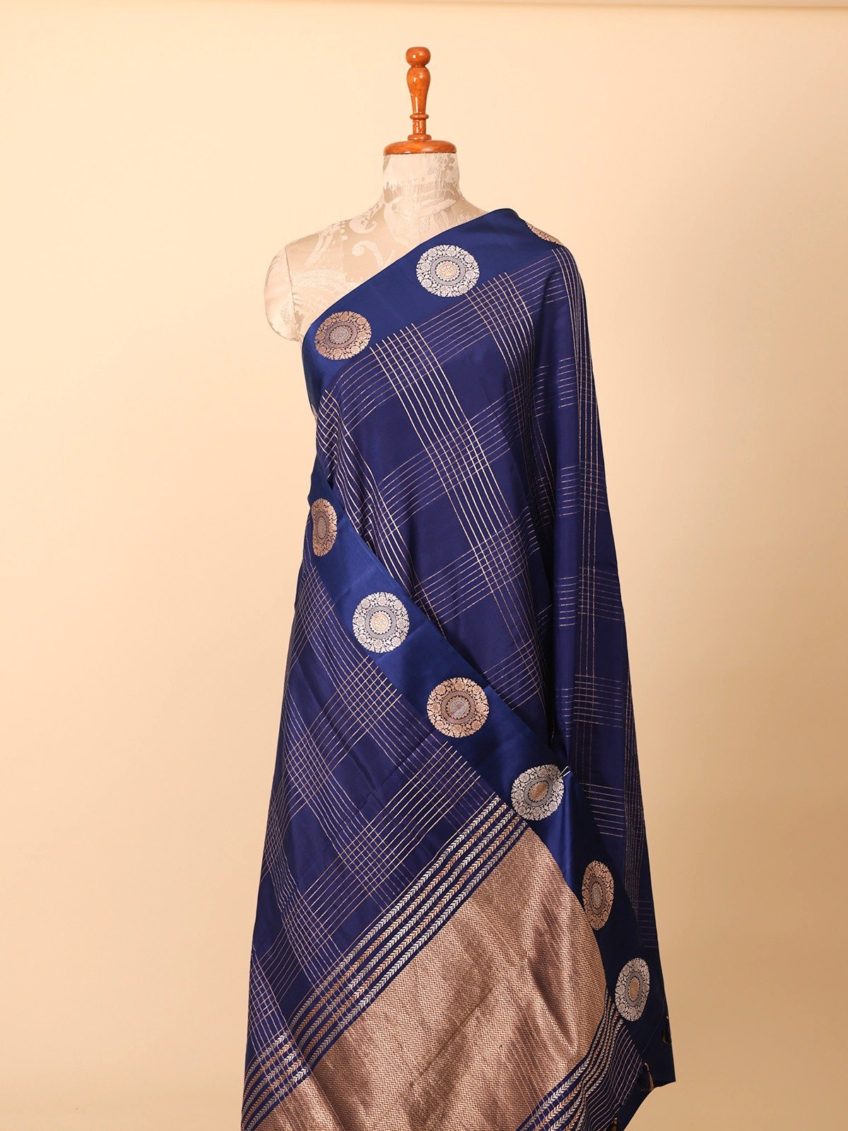 Royal Blue Mashru Silk Saree