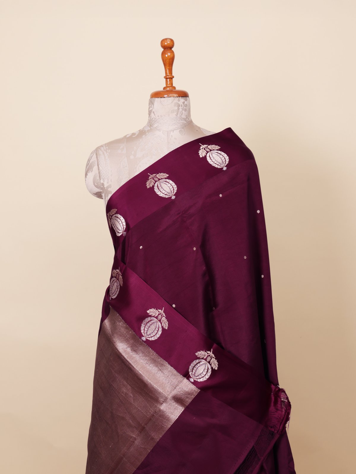 Dark Purple Mashru Silk Saree