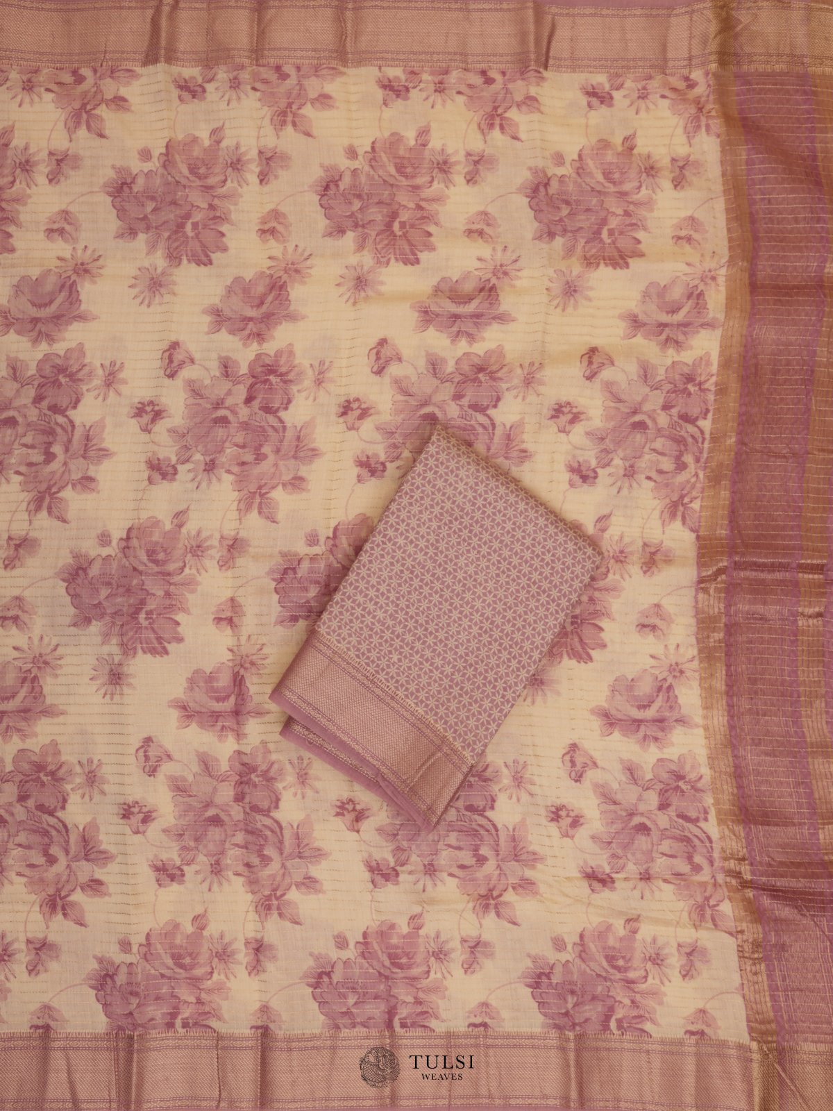 Lavender Chanderi Salwar Material