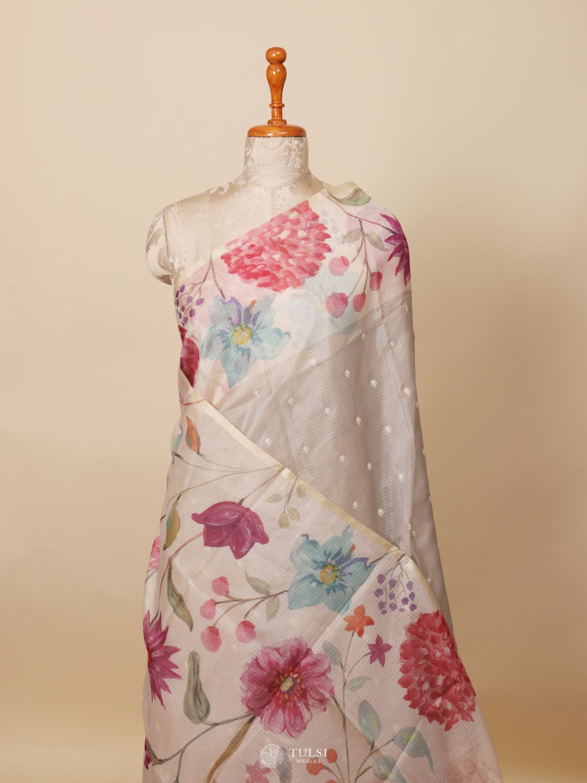 Grey Semi Kota Saree