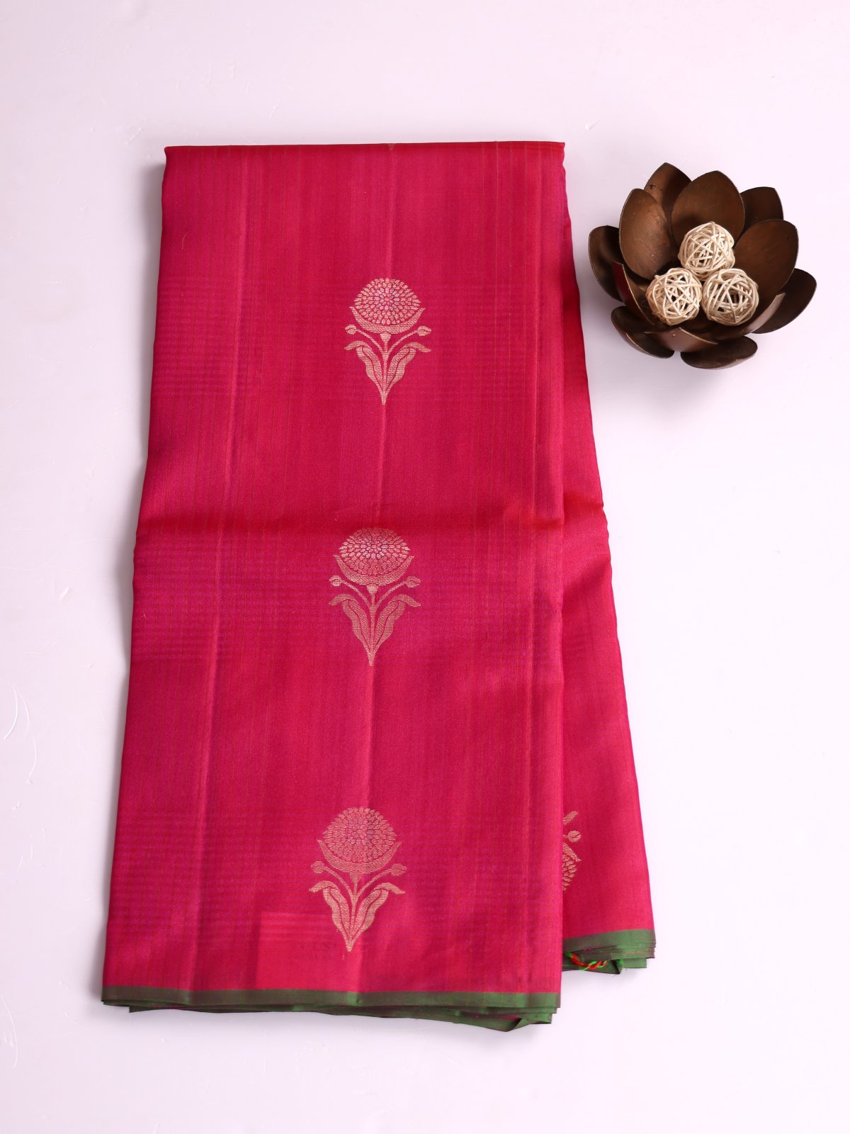 Rani Pink Soft Silk Tussar Saree