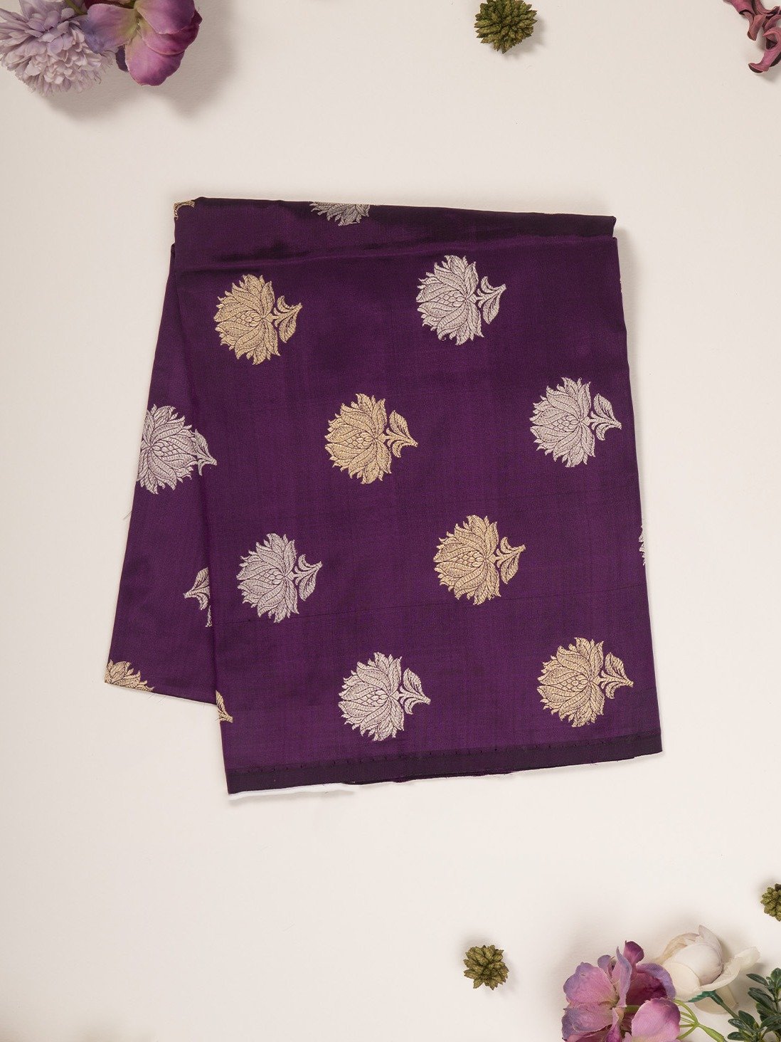 Violet Banaras Silk Blouse 