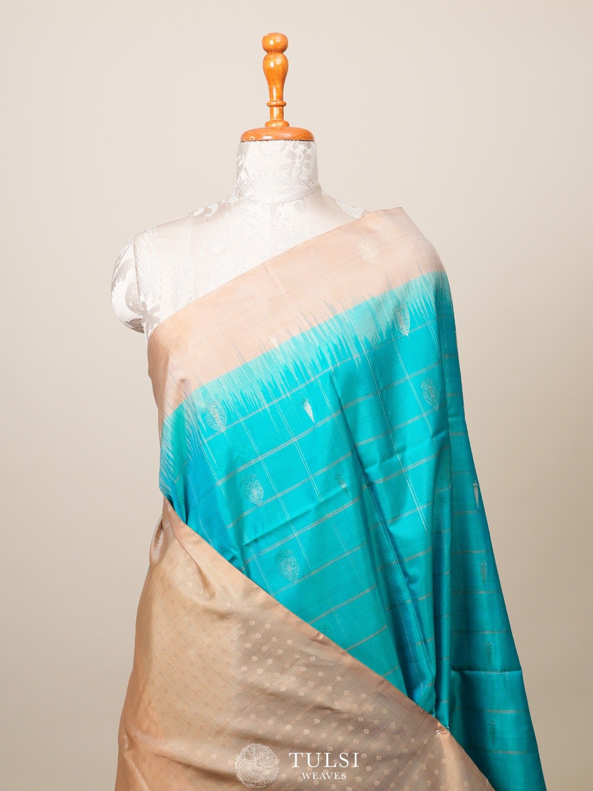 Teal Green Soft Silk Saree