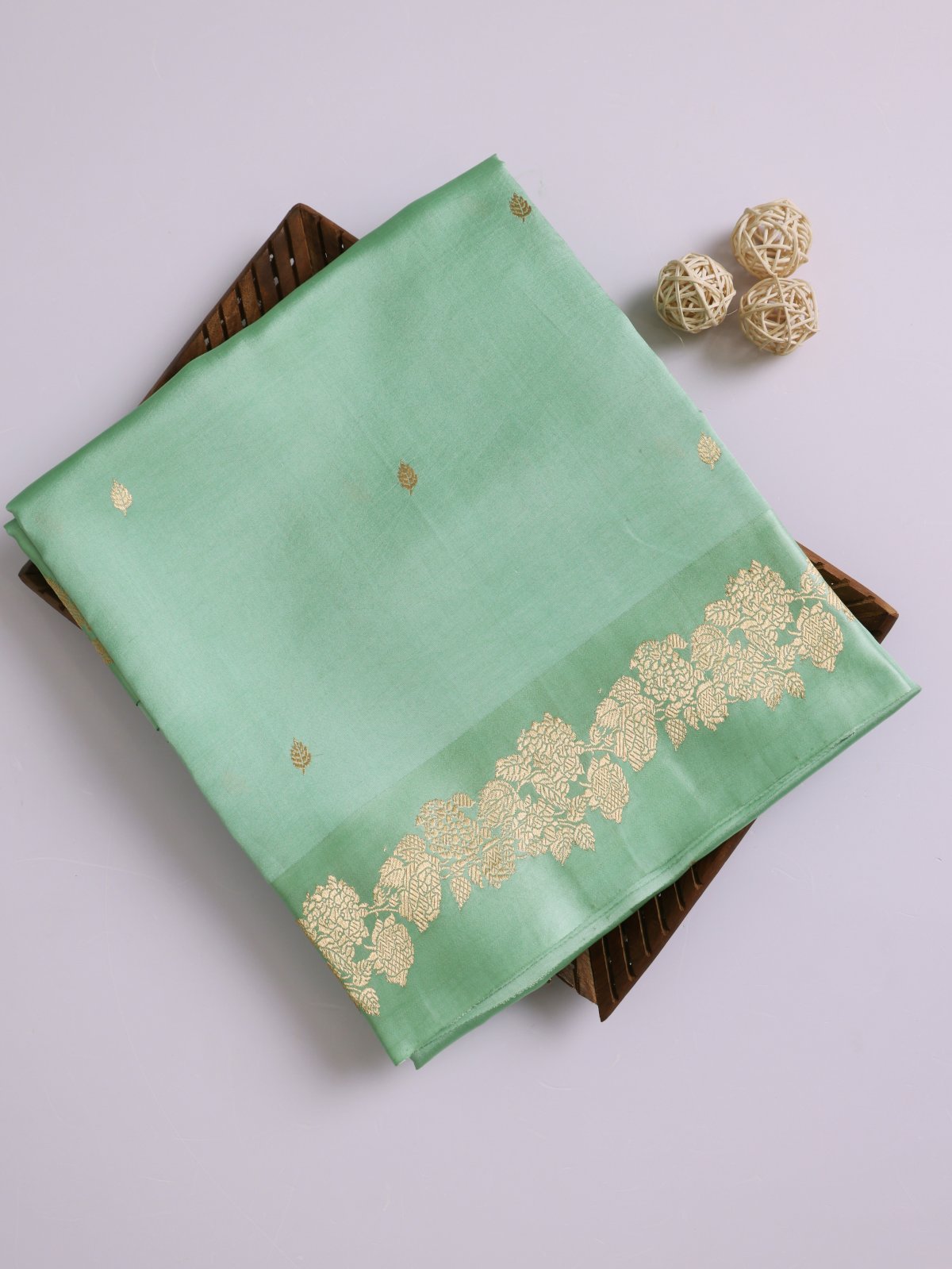 Light Green Mashru Silk Saree