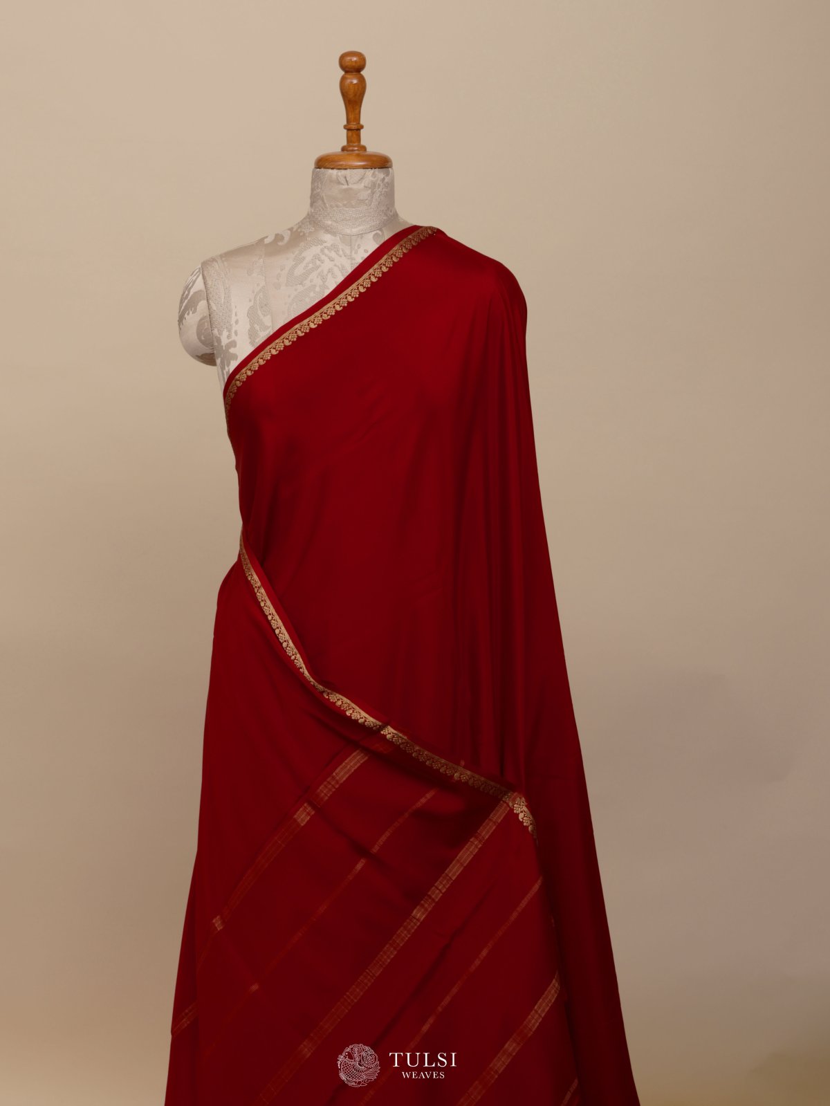 Red Mysore Silk Saree