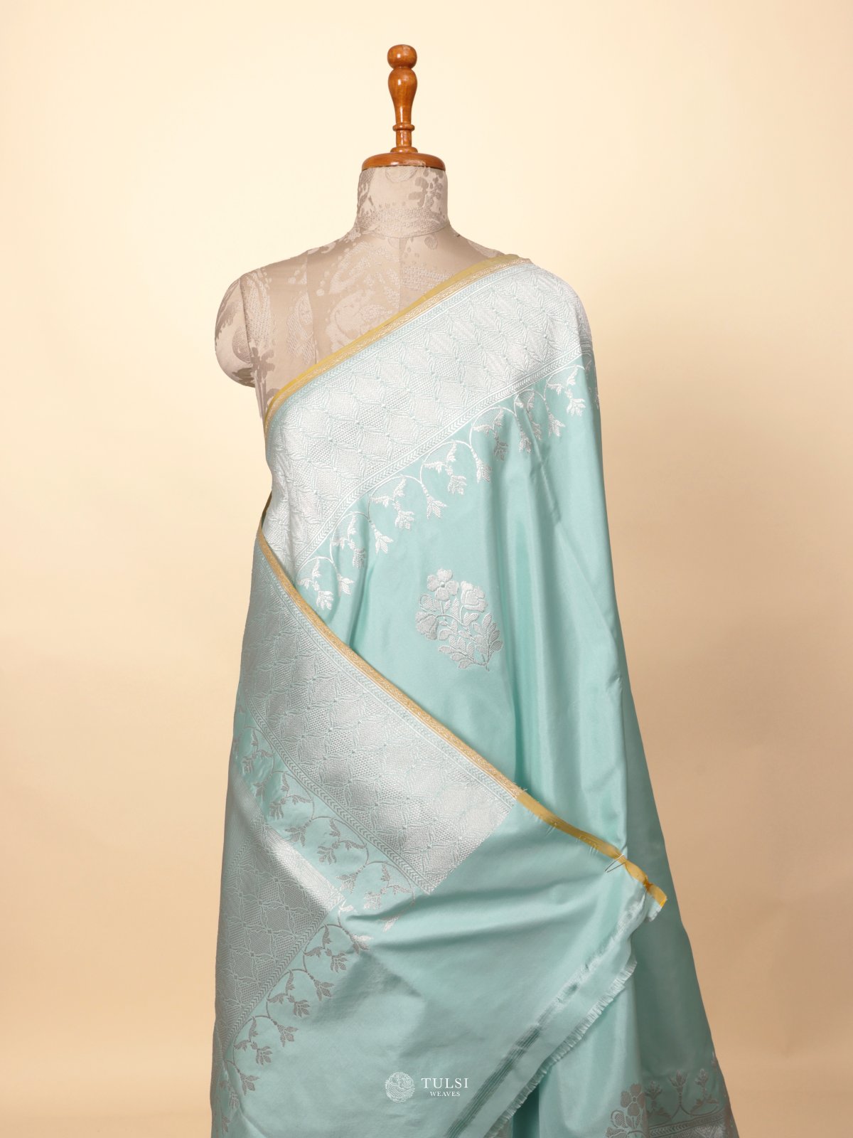 Blue Banaras Silk Saree