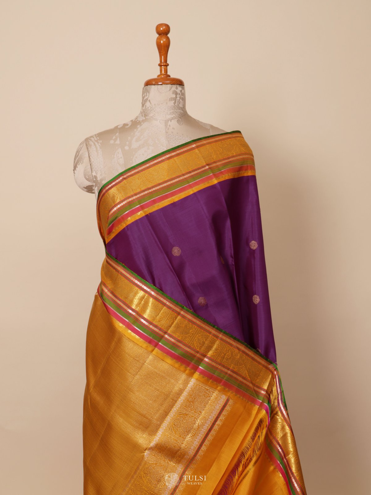 Purple Kanjeevaram Silk Saree