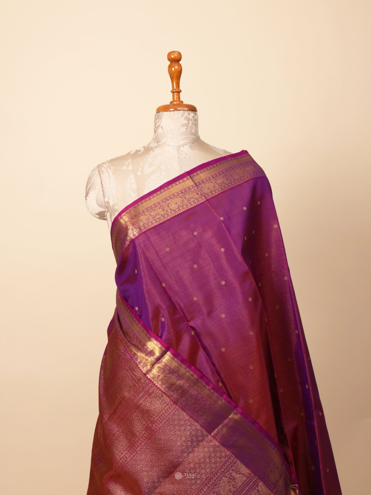 Purple Kanjeevaram Silk Saree