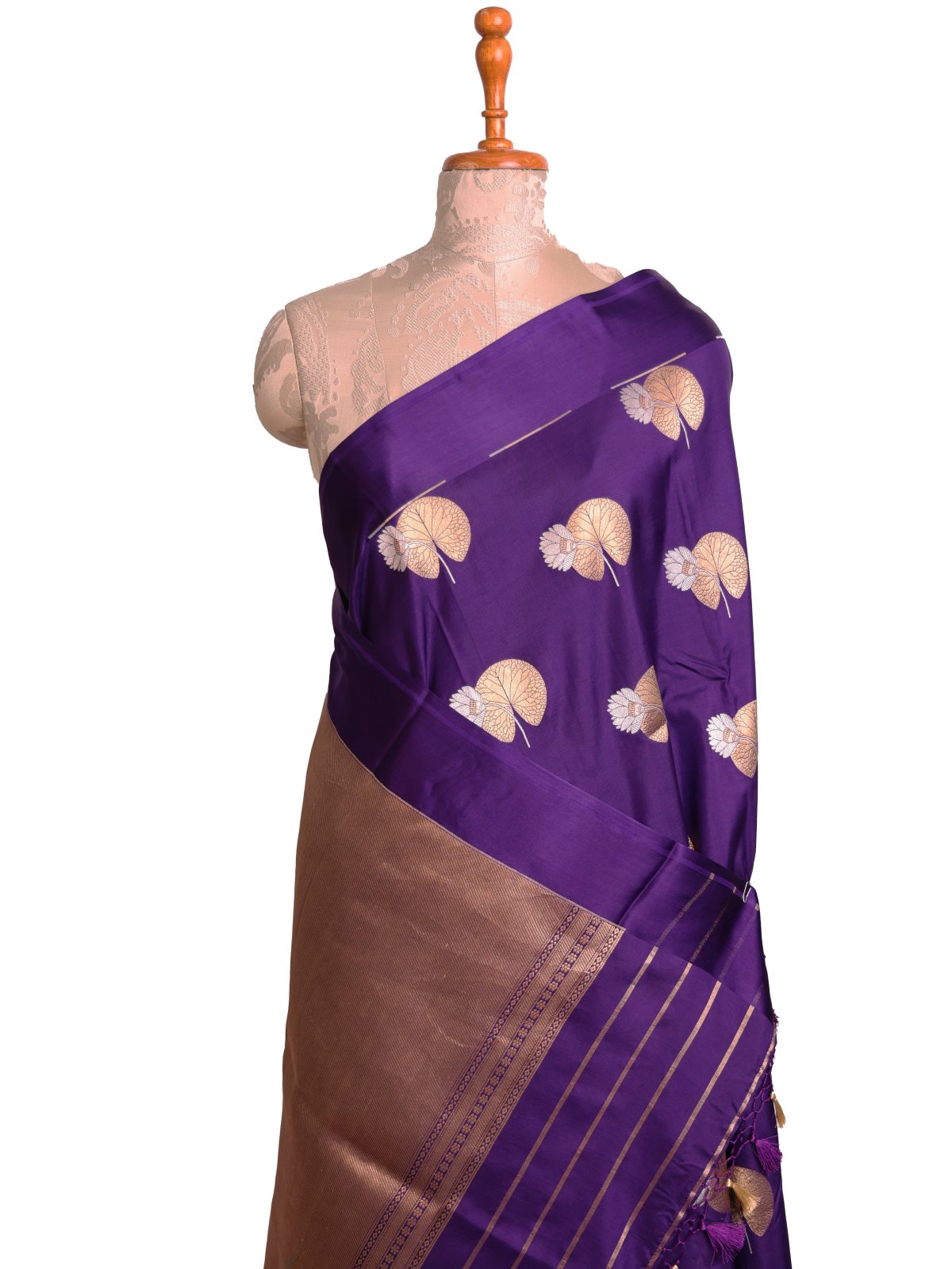 Deep Violet Mashru Silk Saree