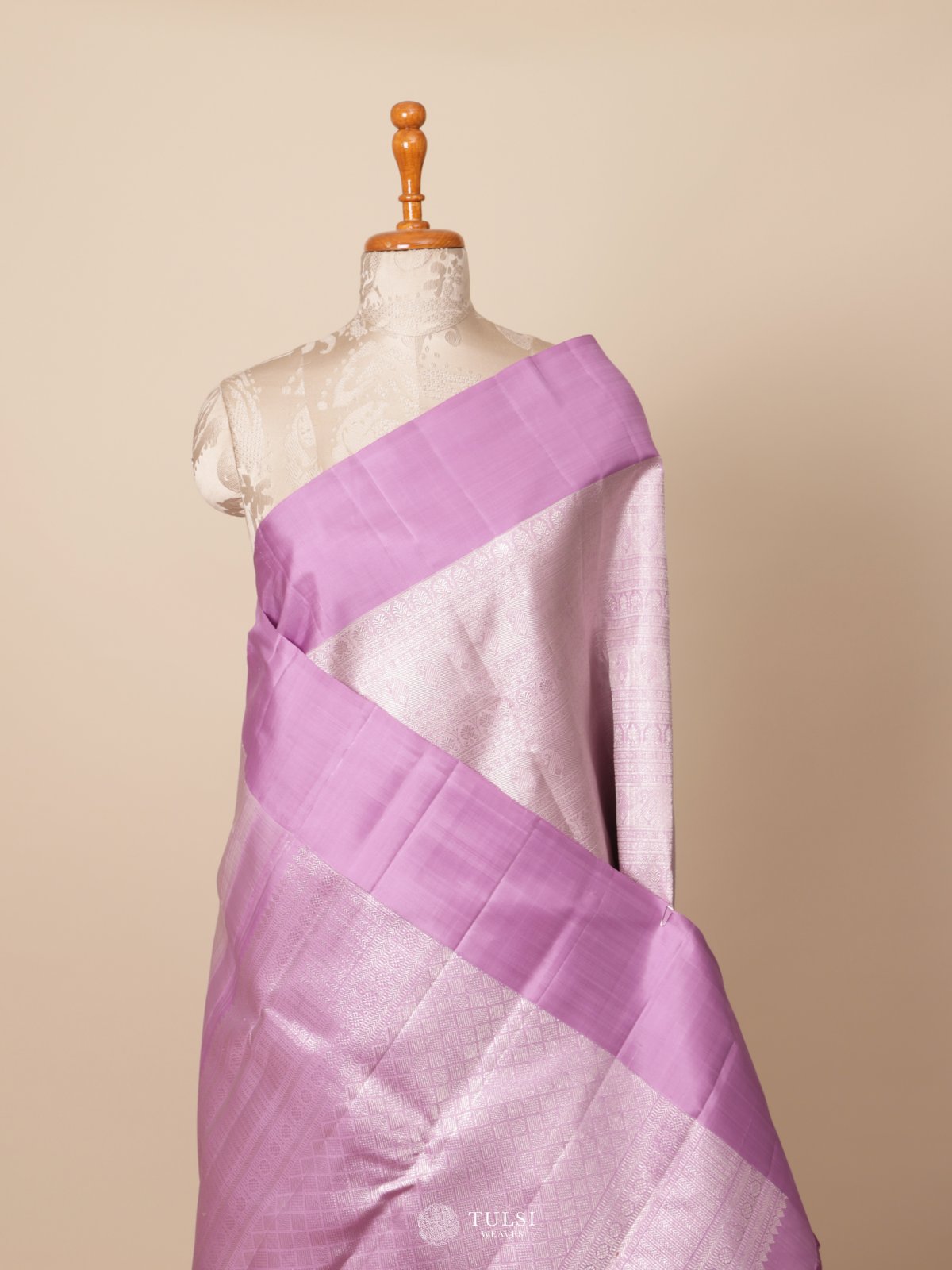 Lavender Kanjeevaram Silk Saree