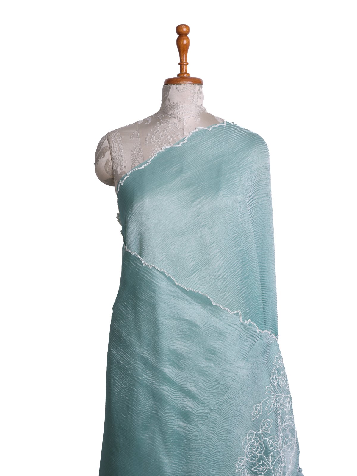 Light Blue Tissue organza Silk Saree