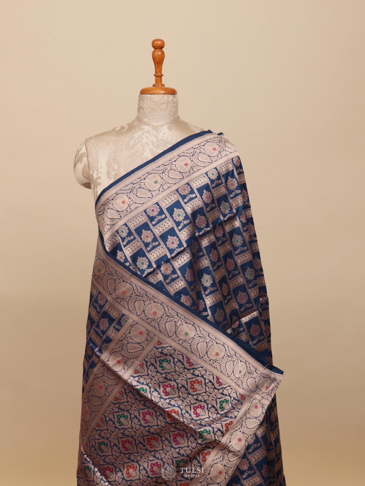 Blue Banaras Silk Saree