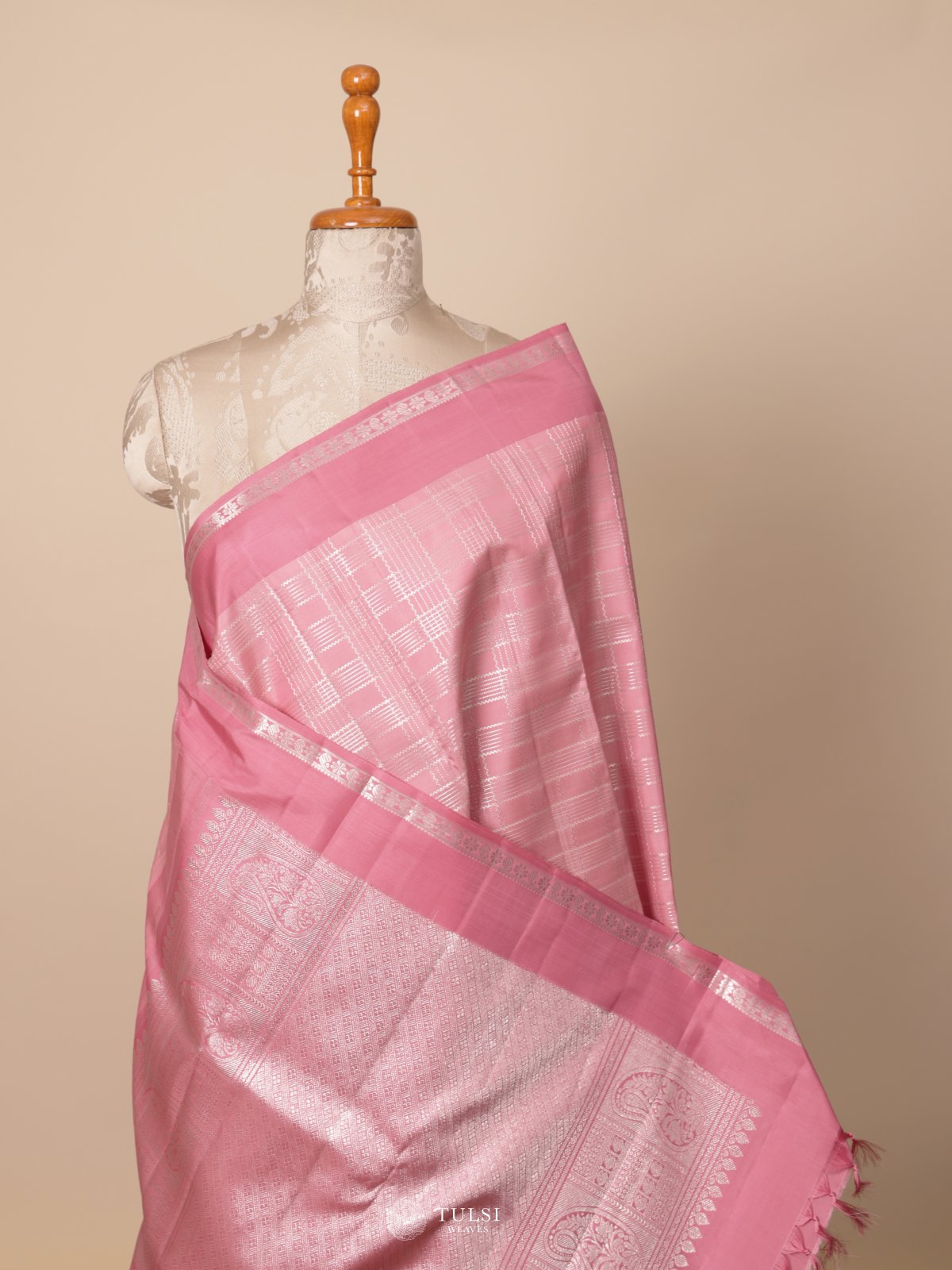 Pink Kanjeevaram Silk Saree