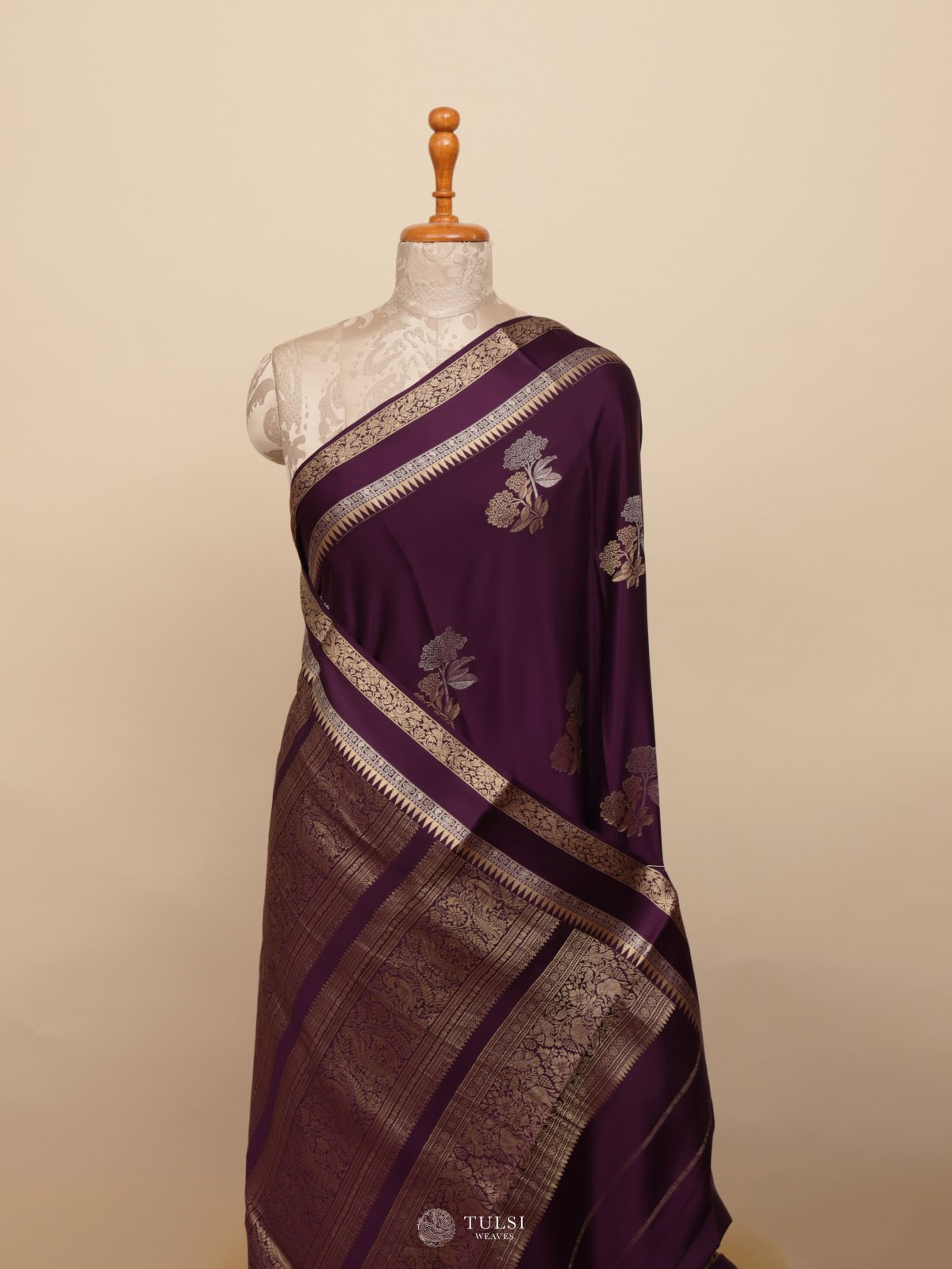 Purple Mysore Silk Saree 