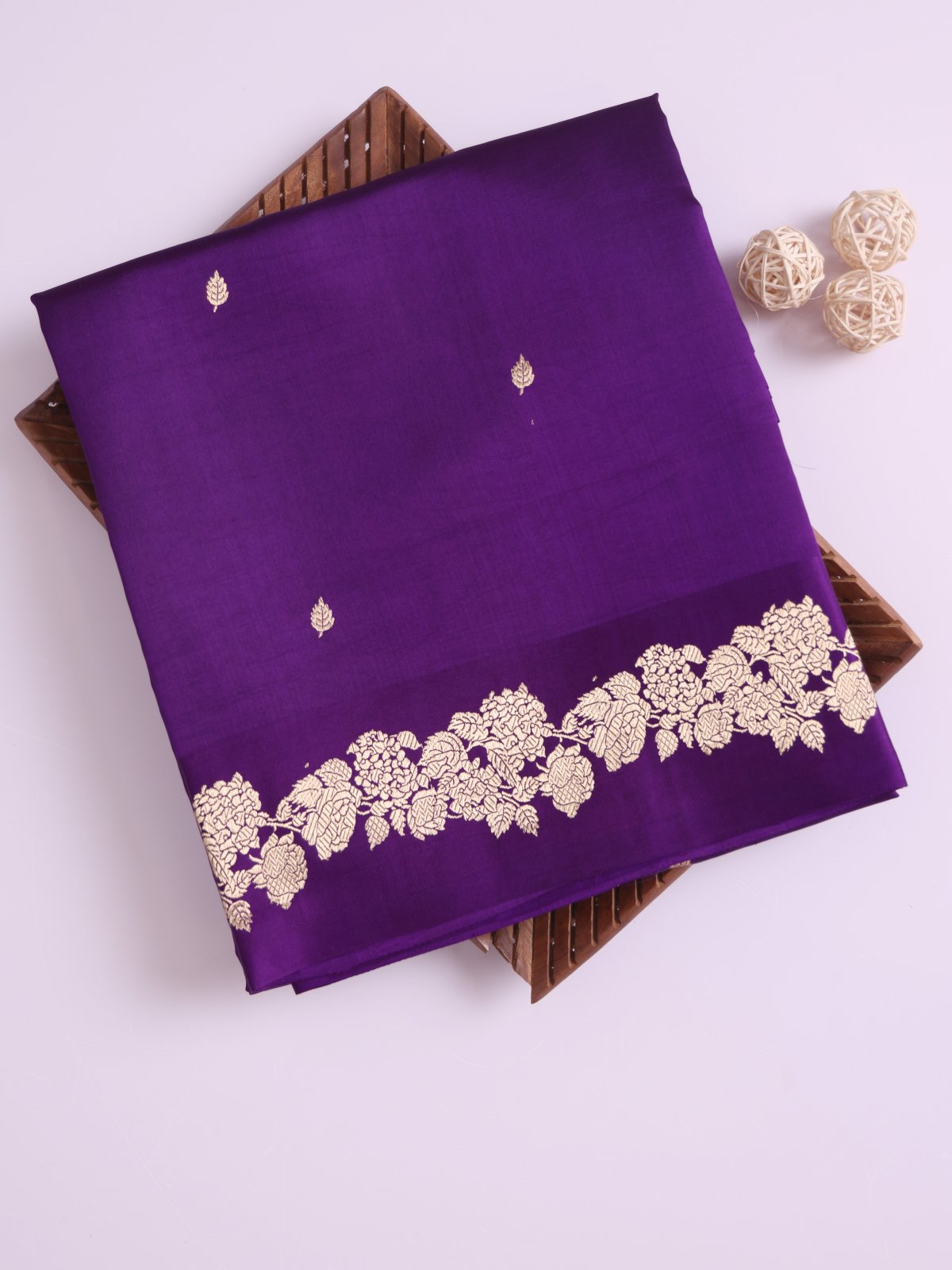 Deep Violet Mashru Silk Saree