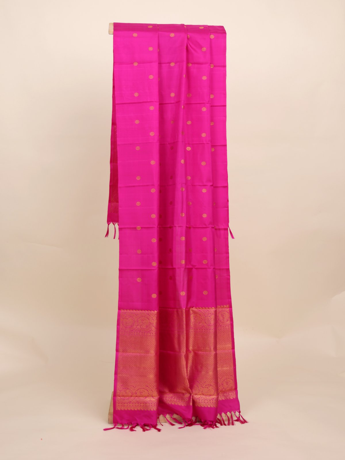 Rani Pink Kanjeevaram Silk Dupatta
