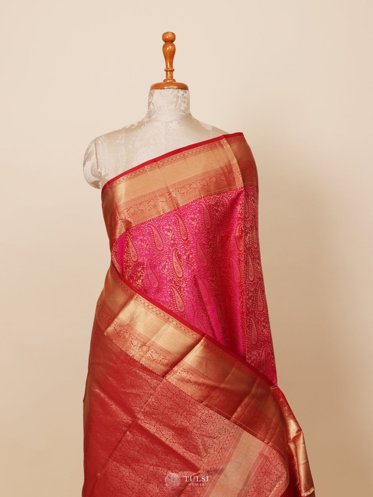 Pink Tanchoi Silk Saree