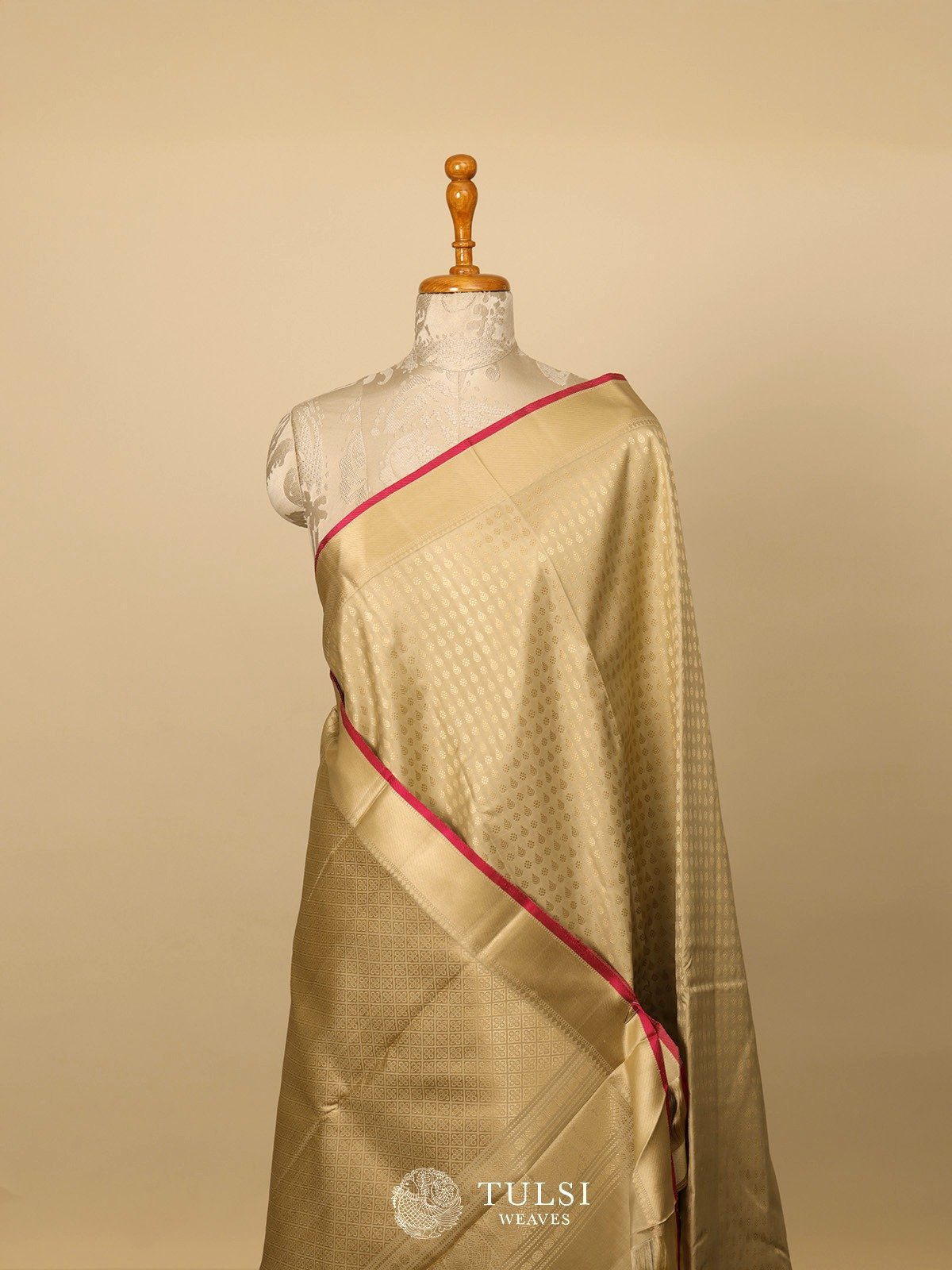 Off-White Kanjeevaram Silk Saree