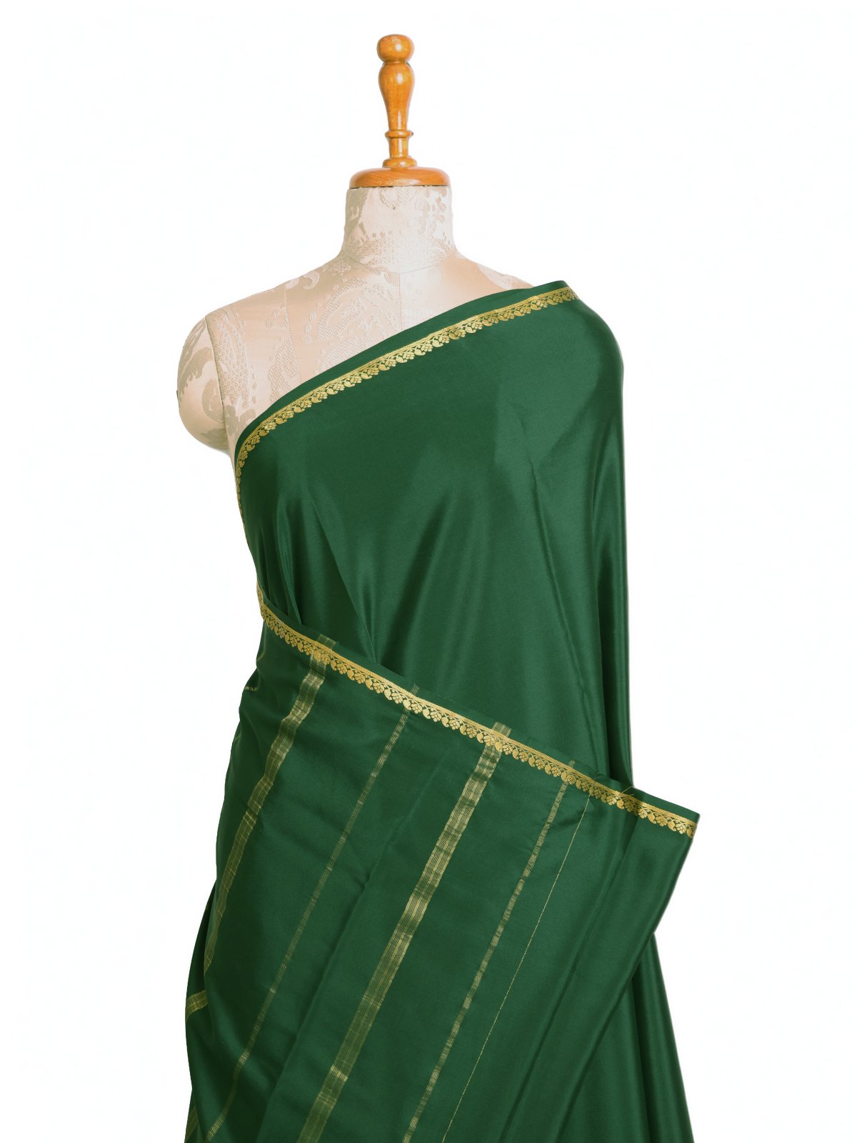Emerald Green Mysore Silk Saree