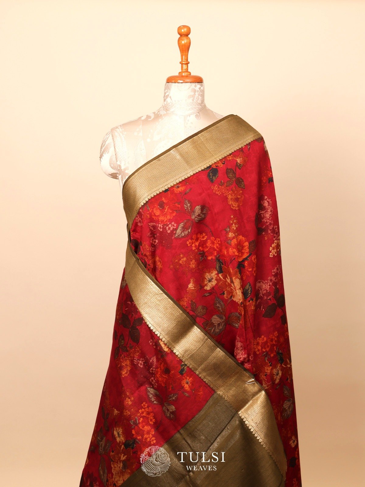 Red Chaniya Silk Saree